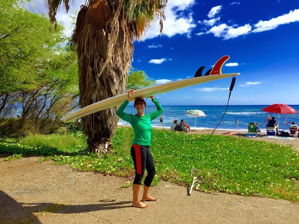 Liz Surfs Maui - How to Surf Alone